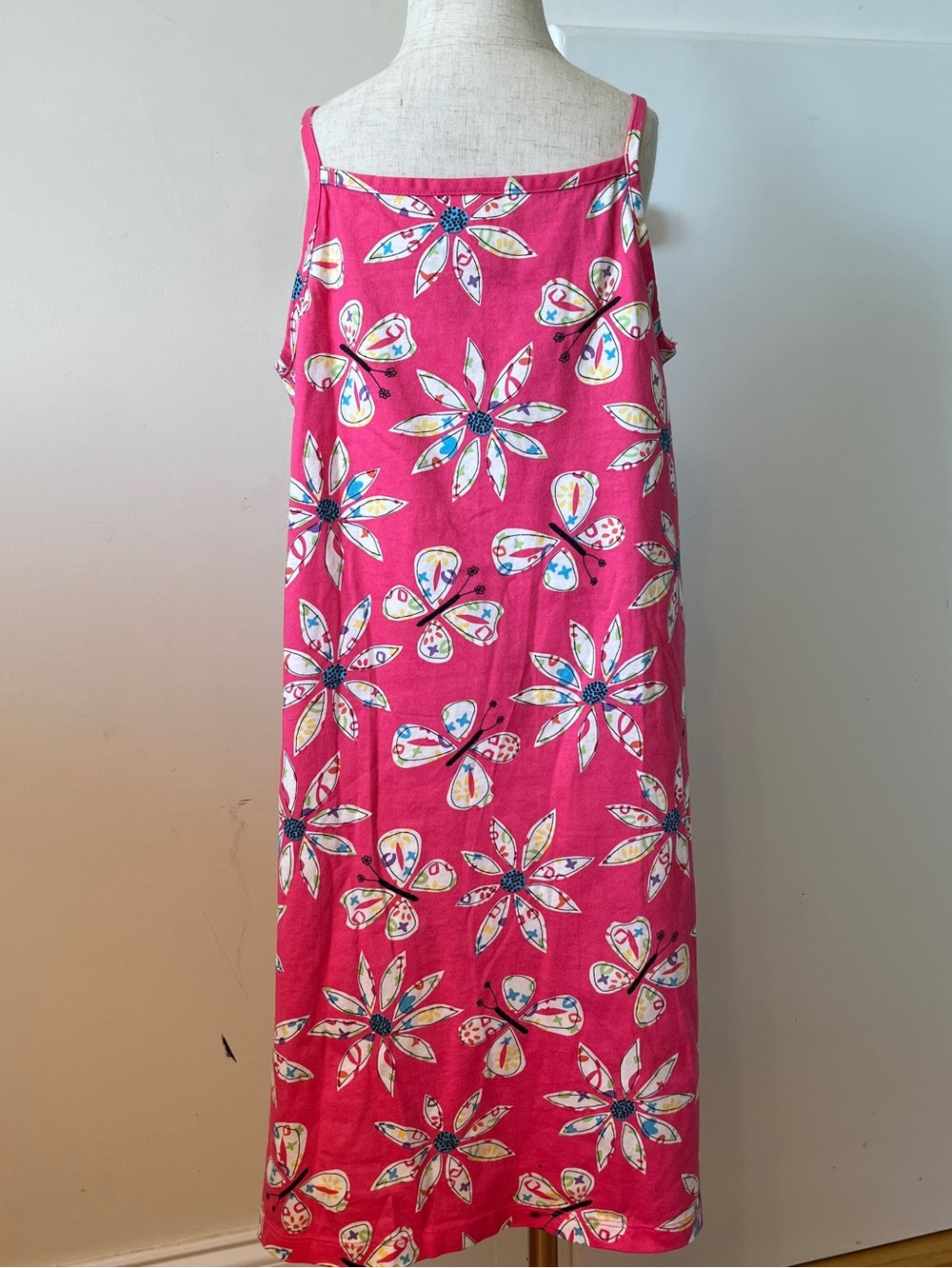 Hanna Andersson Sz 130/8 Pink Floral Dress
